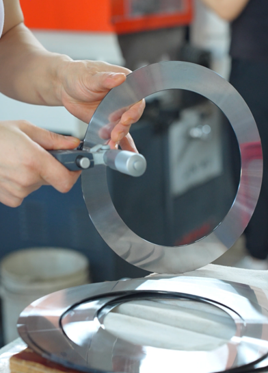 Baitian Blade circular knife dimensional inspection