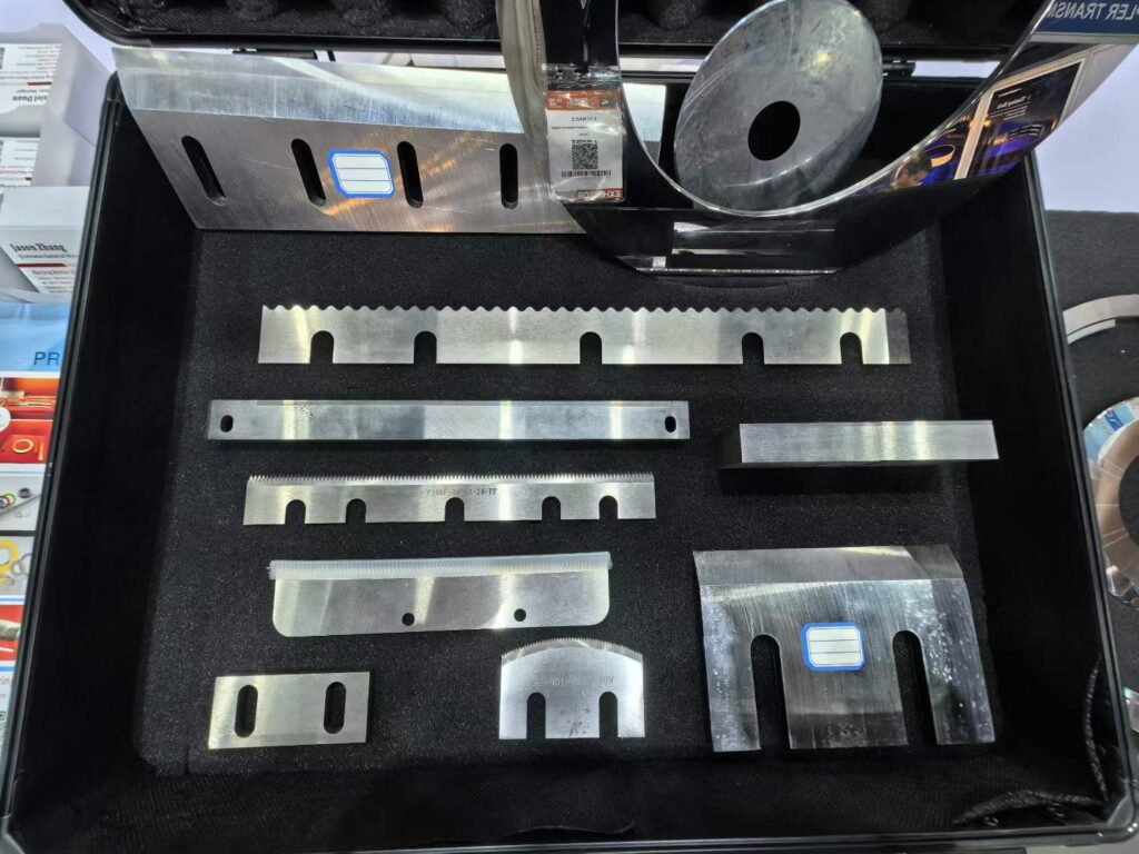 Industrial blade samples presented at the Thailand exhibition