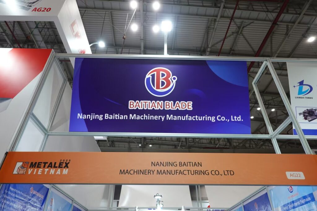 Baitian Blade booth at the Vietnam machinery exhibition