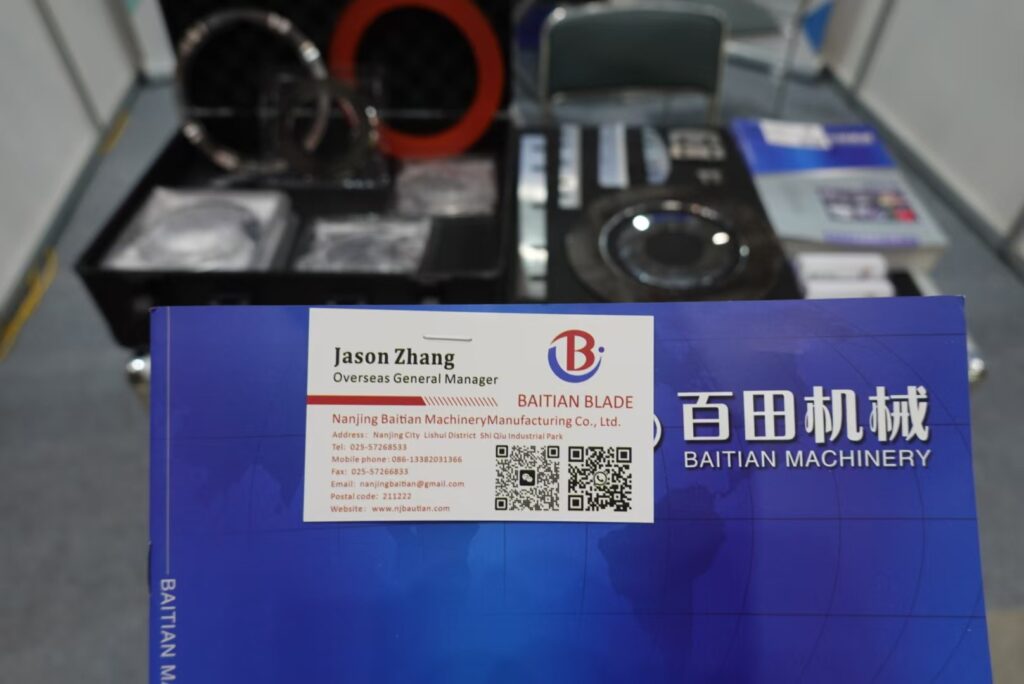 Baitian Blade contact and product display at the Vietnam exhibition