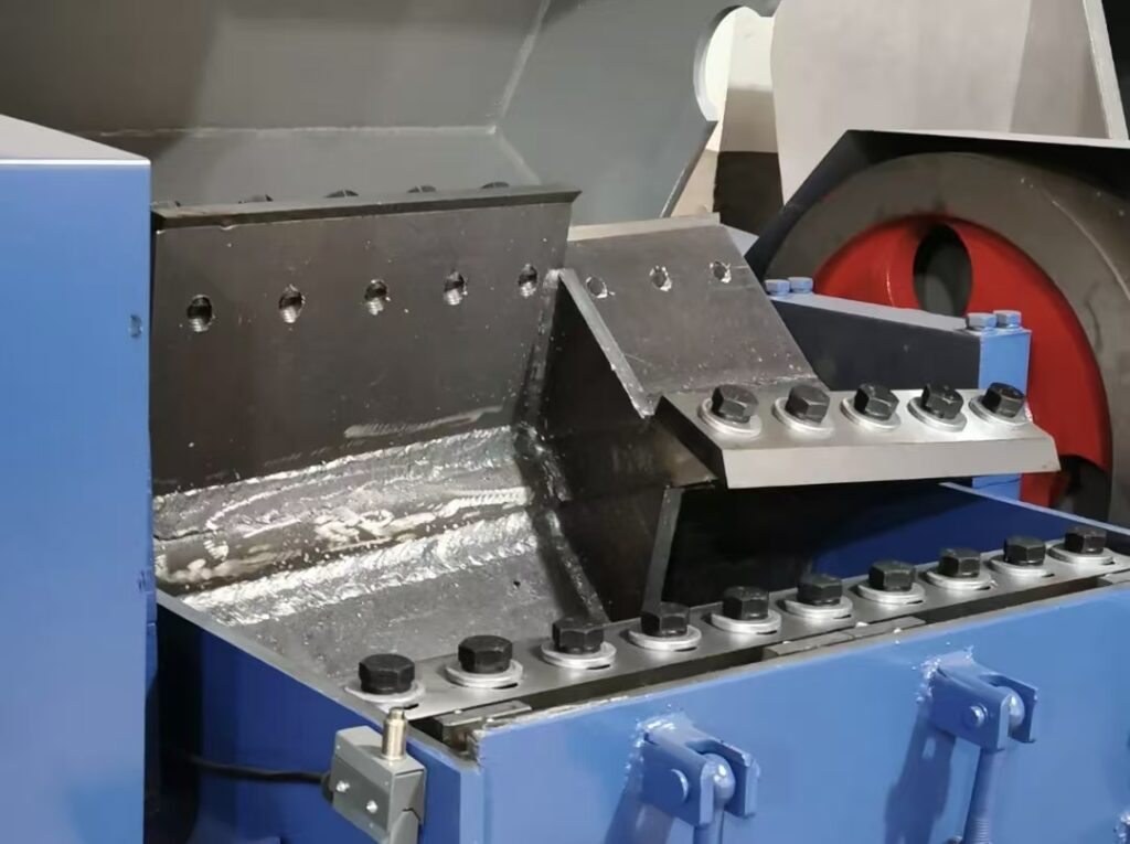Plastic crusher knife detail for recycling equipment