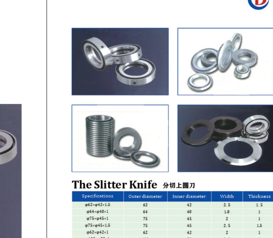 Circular slitting blades and spacer rings for coil processing